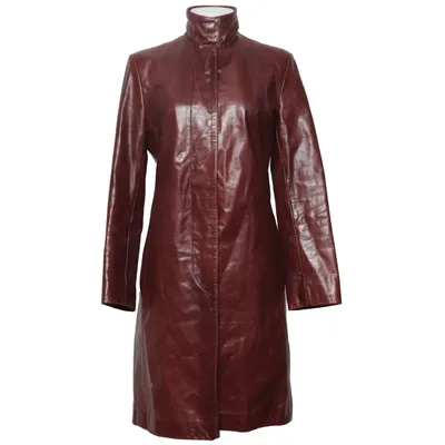 Leather coat (Brown) from Rocco Barocco Leather, Polyester