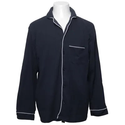 Pyjama shirt (Zwart) van Man Katoen, Gerecycled polyester