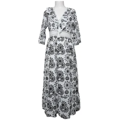 Maxikjole (Hvid, Sort) fra MC Lorene Bomuld, Polyester