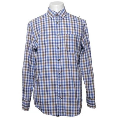 Shirt (Blauw, Wit, Bruin) van Landhaus Katoen