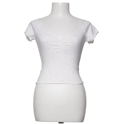 Top (Wit) van Brandy Melville Katoen, Elastaan