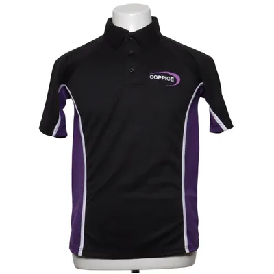 Poloshirt (Zwart, Lila, Wit) van Falcon Polyester