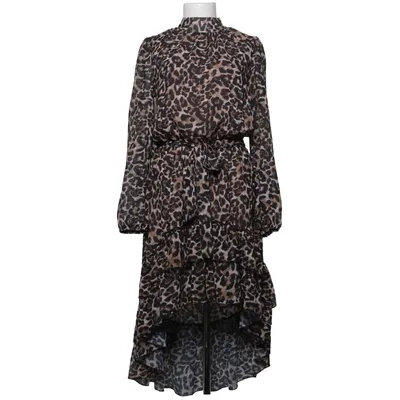 Robe (Marron, Noir) de Lemoniade Élasthane, Polyester, Soie, Viscose