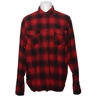 Flannel skjorte (Rød, Sort) fra Bluewear Bomuld
