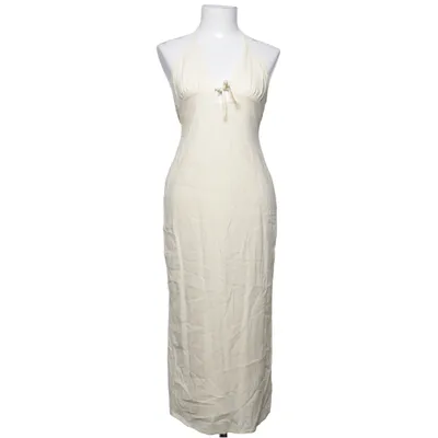 Halterneck dress (White) from Bershka Linen, Viscose