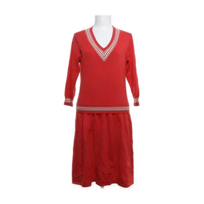 Dress (Red, Multicolored) from Busnel Cotton, Viscose