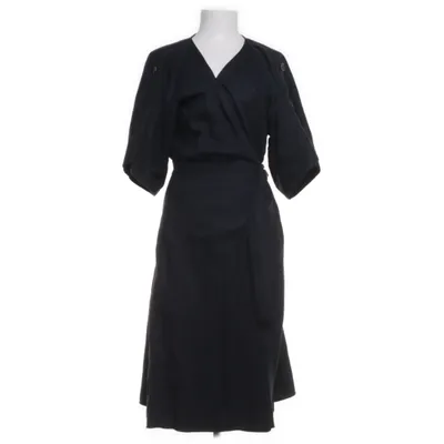 Kjole (Blå) fra Vanessabruno Bomuld, Linned, Tencel
