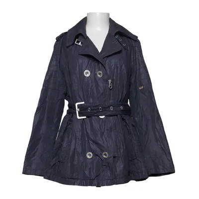 Trenchcoat (Blauw) van Reset Katoen, Metallvezel, Polyester