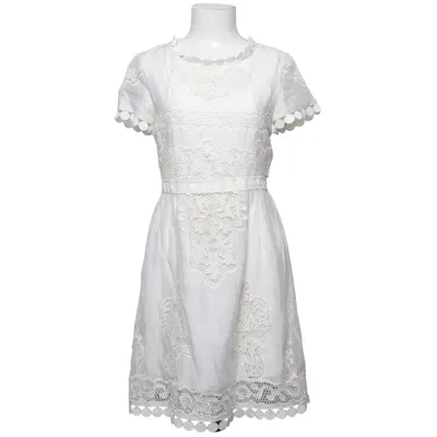 Jurk (Wit) van Valentino Roma Polyester, Zijde