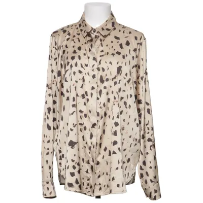 Blouse (Beige, Black) from H&M Modern Classic Elastane, Polyester