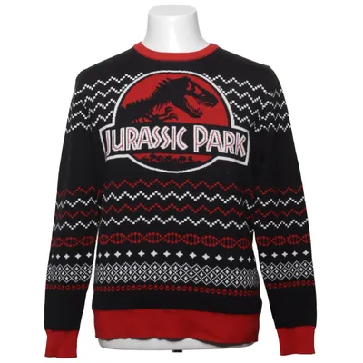 Julesweater (Sort, Hvid, Rød) fra Jurassic Park Akryl, Bomuld