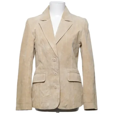 Läderkavaj (Beige) från Dinno Gallucci Skinn, Polyamid