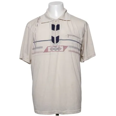 Poloshirt (Beige, Meerkleurig) van Bm - Model Katoen, Polyester