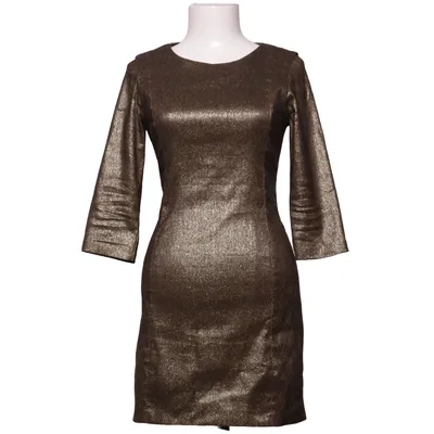 Dress (Gray, Gold) from Zara Trafaluc Collection Cotton, Elastane, Metallic fiber, Polyester