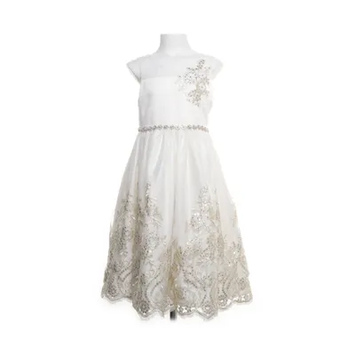 Bloemenmeisjes jurk (Wit, Goud) van Couture Princess Polyester