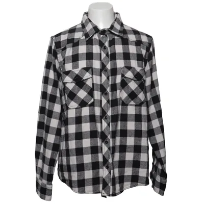 Flanellhemd (Schwarz, Weiß) von Def Clothing Baumwolle, Polyester