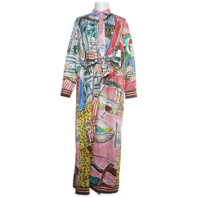 Maxi dress (White, Multicolored) from Luke Edward Hall for GANT Cotton, Silk