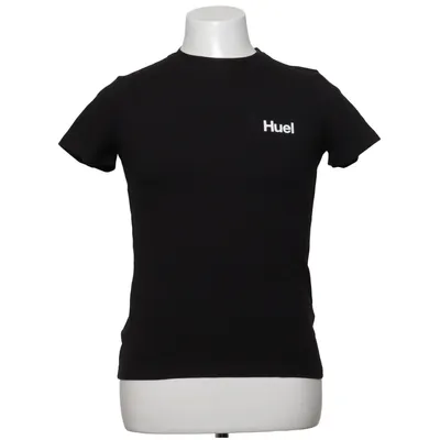 T-shirt (Zwart) van Huel Katoen, Elastaan