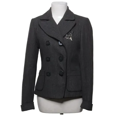 Blazer (Gray) from Zara Trafaluc Collection Acrylic, Polyester, Viscose, Wool