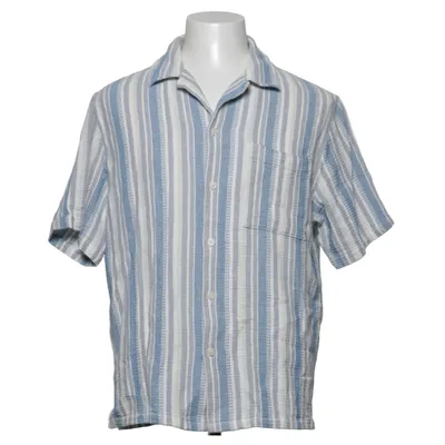 Short sleeve shirt (Blue, White) from Hobibear Cotton