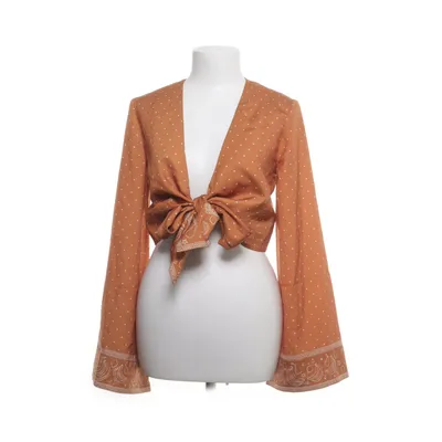 Wrap blouse (Orange, White) from Finders Polyester