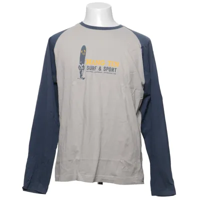 Baseball T-shirt (Beige, Blue) from Hang Ten Cotton