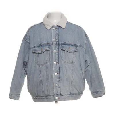 Fodrad jeansjacka (Blå, Vit) från &Denim by H&M Polyester, Bomull