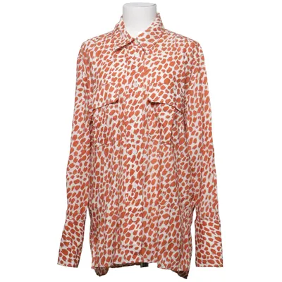 Bluse (Brun, Hvid) fra Arket Bomuld, Lyocell