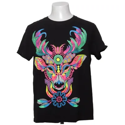 T-shirt (Zwart, Meerkleurig) van Codigo Katoen