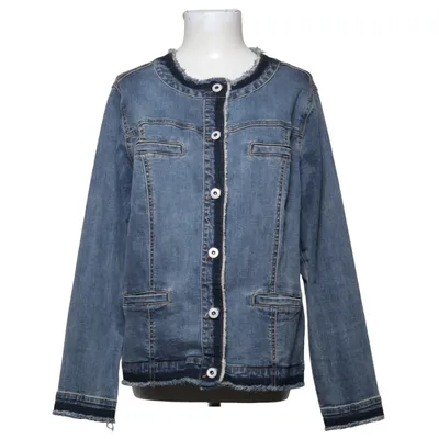 Denimjakke (Blå) fra Gina Laura Bomuld, Elastan
