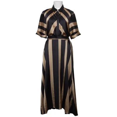 Robe longue (Noir, Beige) de Zara Polyester