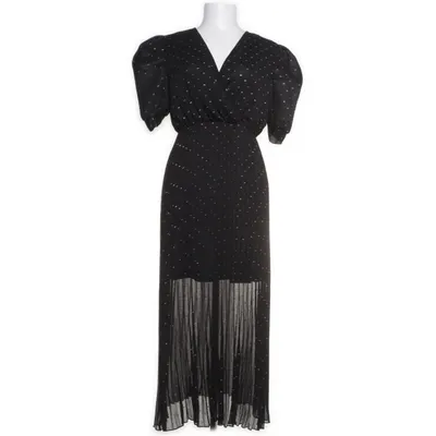 Maxi dress (Black, Gold) from Papillonne Elastane, Polyester
