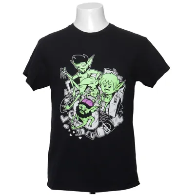T-shirt (Svart, Flerfärgad) från Gildan Bomull