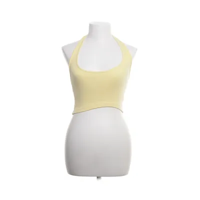 Halter neck top (Yellow) from Pacific Republic Pull & Bear Cotton, Elastane