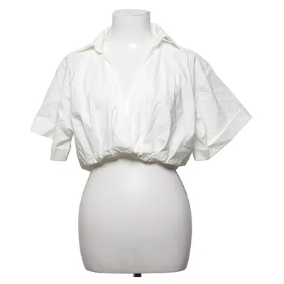 Slå-om bluse (Hvid) fra Zara Bomuld, Elastan, Linned, Polyamid