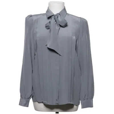 Blouse lavallière (Gris) de Your Sixth Sense Soie