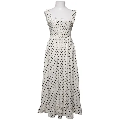 Maxi jurk (Beige, Zwart) van Zara Katoen, Linnen, Viscose