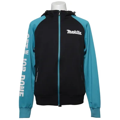 Sweat à capuche (Noir, Bleu) de Makita Coton, Polyester