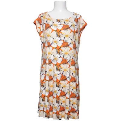 Jurk (Oranje, Wit, Meerkleurig) van Charles Elastaan, Polyester, Viscose
