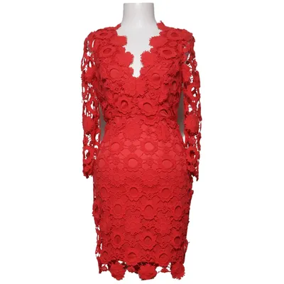 Jurk (Rood) van Love Triangle Polyester