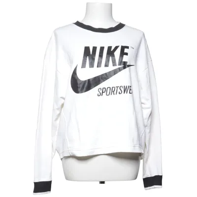 Sweatshirt (Wit, Zwart) van Nike Sportswear Katoen, Elastaan, Polyester
