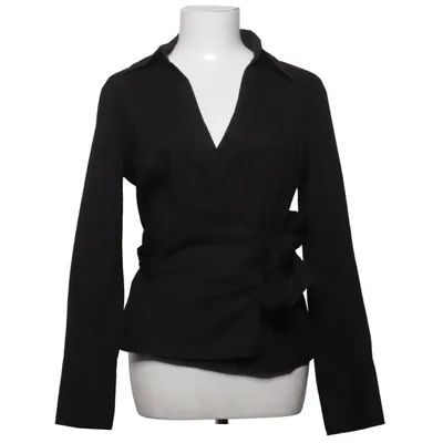 Wikkelblouse (Zwart) van Simple Wish Katoen, Elastaan