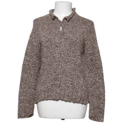 Cardigan (Brown, White) from Turnover Silk, Wool