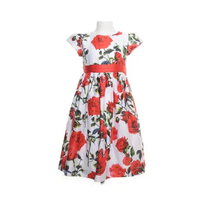 Blomsterpigekjole (Hvid, Flerfarvet) Bomuld, Polyester