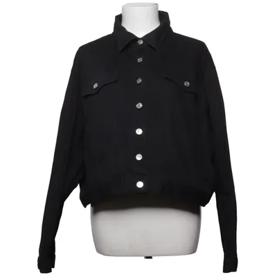 Jeansjacka (Svart) från Zizzi Bomull, Elastan