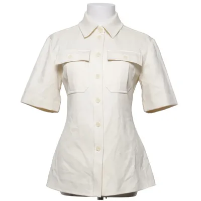 Korte mouwen shirt (Wit) van Sportmax Katoen, Elastaan, Polyamide