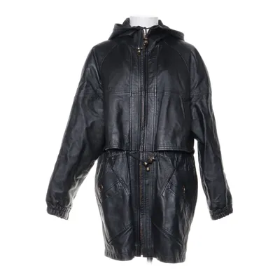 Leren jack (Zwart) van Js Leer, Polyester