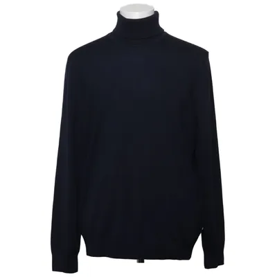 Rollkragenpullover (Blau) von Olymp Wolle