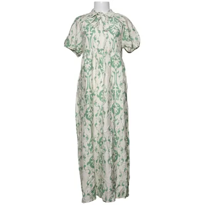 Maxi dress (Green, Beige) from Lilie Rose Cotton, Linen
