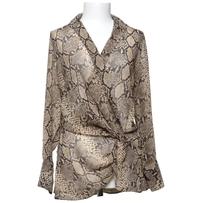 Blus (Beige, Svart) från Zara Woman
